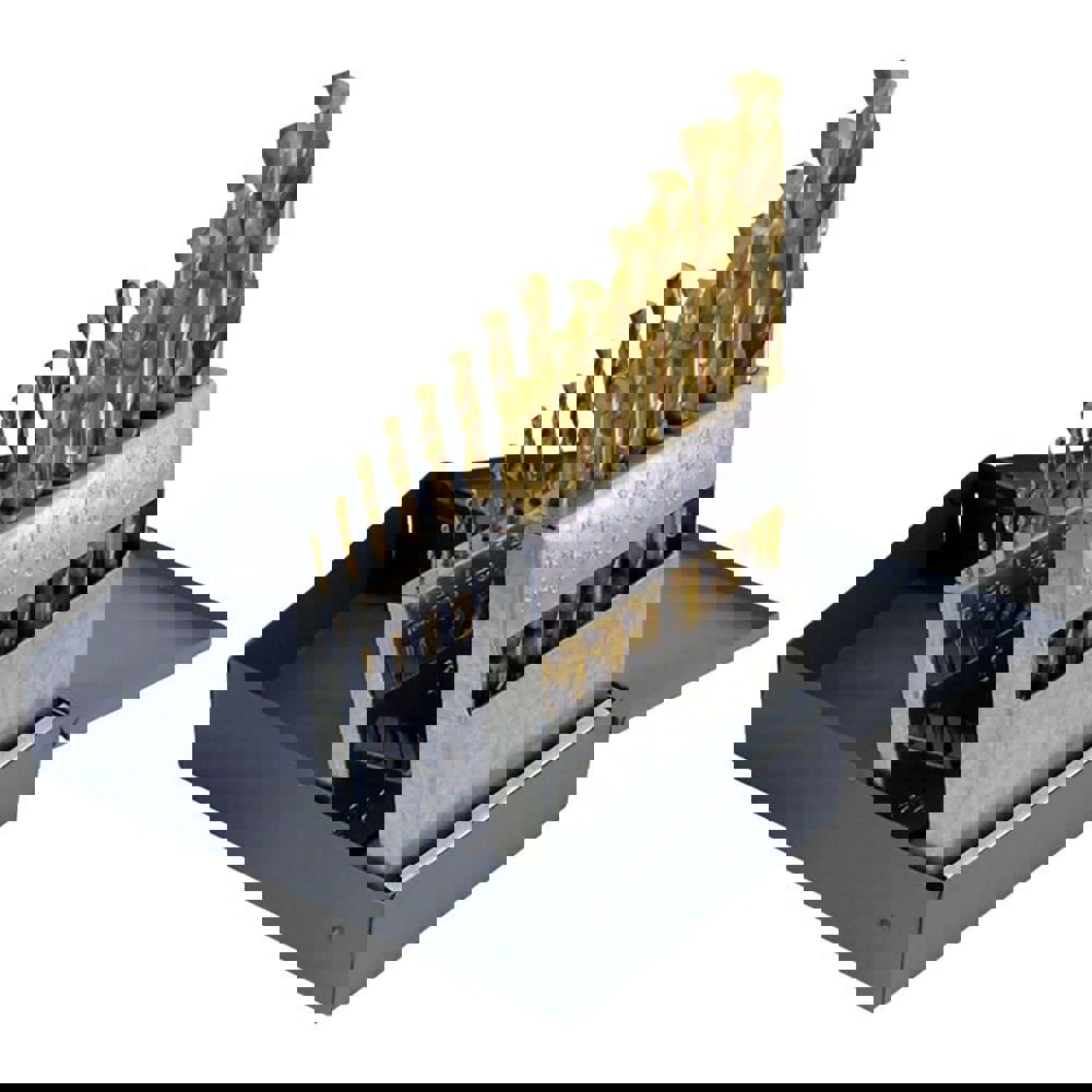 Drill Bit Set: Jobber Length Drill Bits, 15 Pc, 135 °, Cobalt